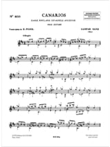 Canarios - Gaspar Sanz - Partition